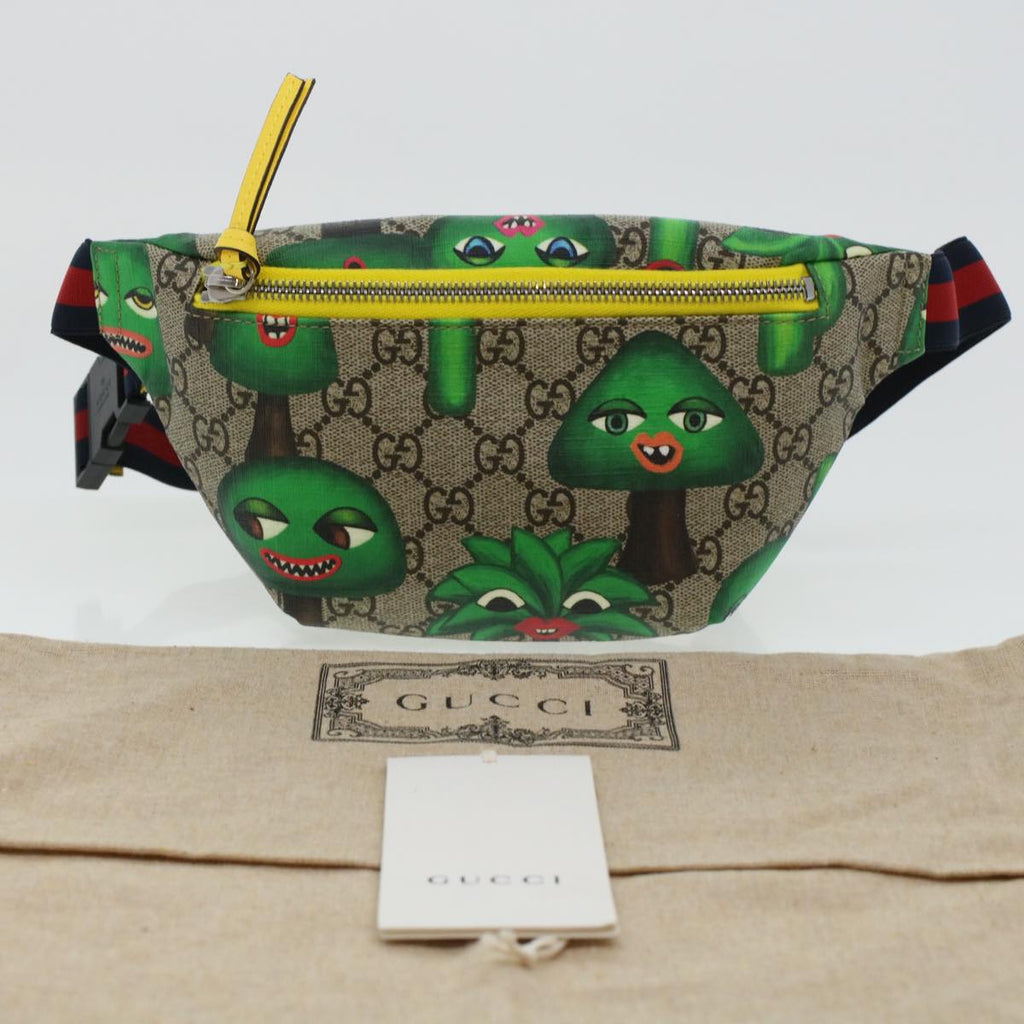 GUCCI GG Canvas Sherry Line Children Cactus Waist bag Beige 502095 42432A