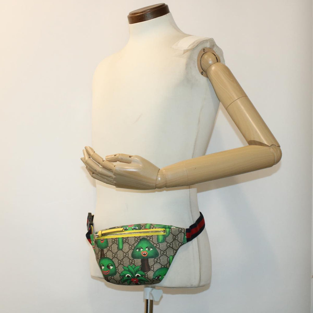GUCCI GG Canvas Sherry Line Children Cactus Waist bag Beige 502095 42432A