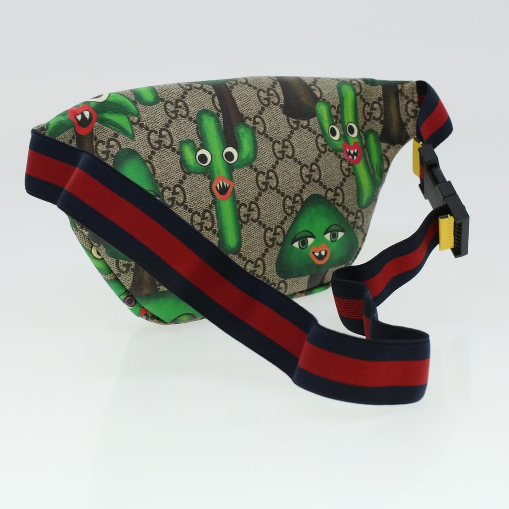 GUCCI GG Canvas Sherry Line Children Cactus Waist bag Beige 502095 42432A