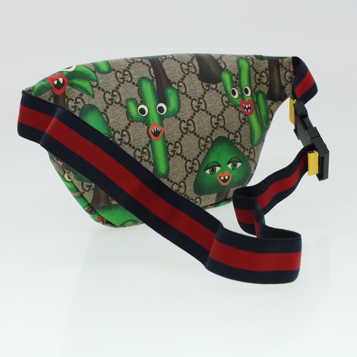 GUCCI GG Canvas Sherry Line Children Cactus Waist bag Beige 502095 42432A