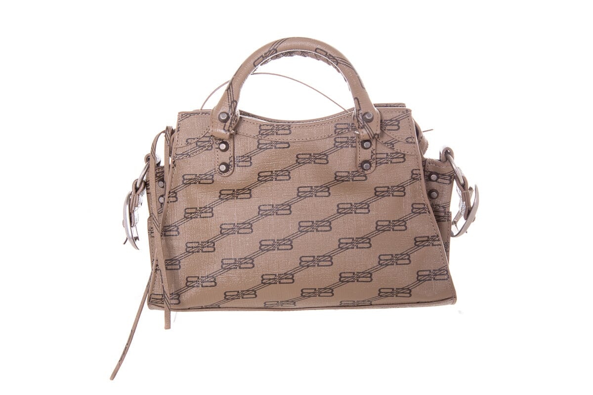 Balenciaga Tan Neo Cagole XS BB Monogram Handbag