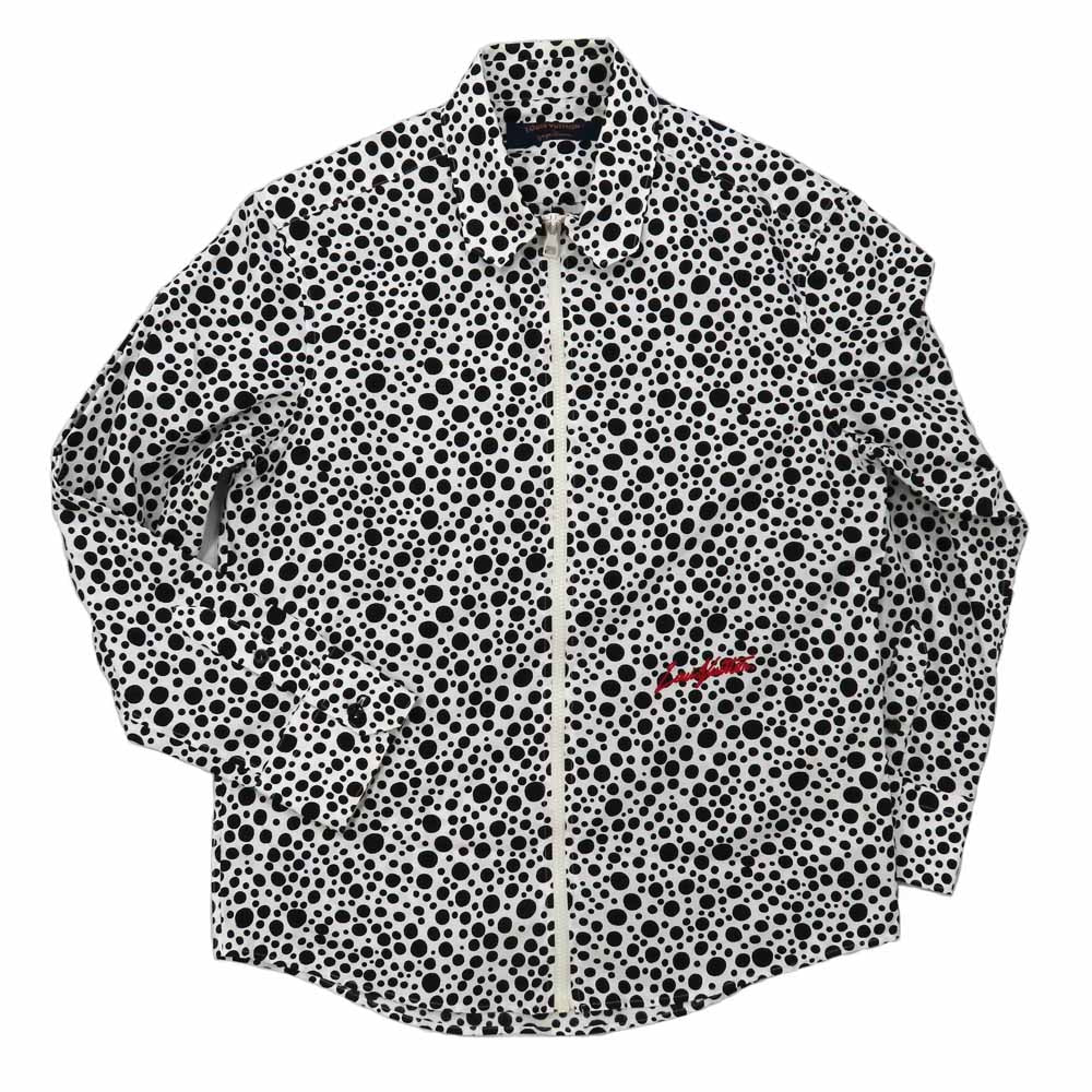 Louis Vuitton 23SS Infinity Printed   S Size White X Black Cotton Tops Zip-Up Light  Apparel Dress Mens