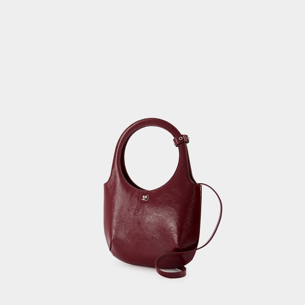 HOLY NAPLAK LEATHER BAG BURGUNDY