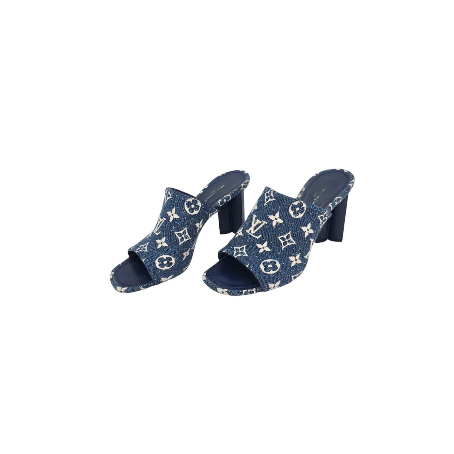 Louis Vuitton Denim Monogram Silhouette Mules size 38.5