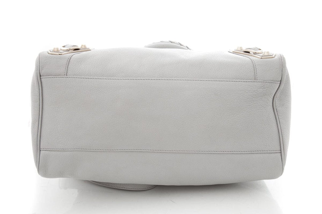 Balenciaga Dove Grey "Metallic Edge Medium City Bag" Cross-Body