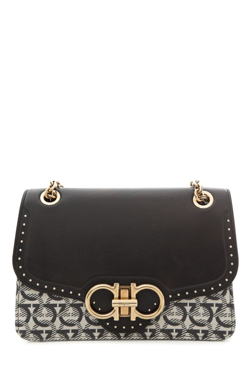 Ferragamo Leather and Gianicci Monogram Handbag & Wallet Set