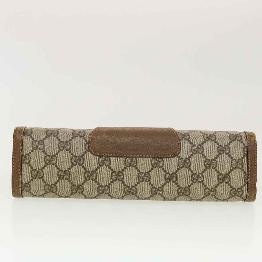 GUCCI GG Canvas Web Sherry Line Clutch Bag Beige Red Green 8901033 42746