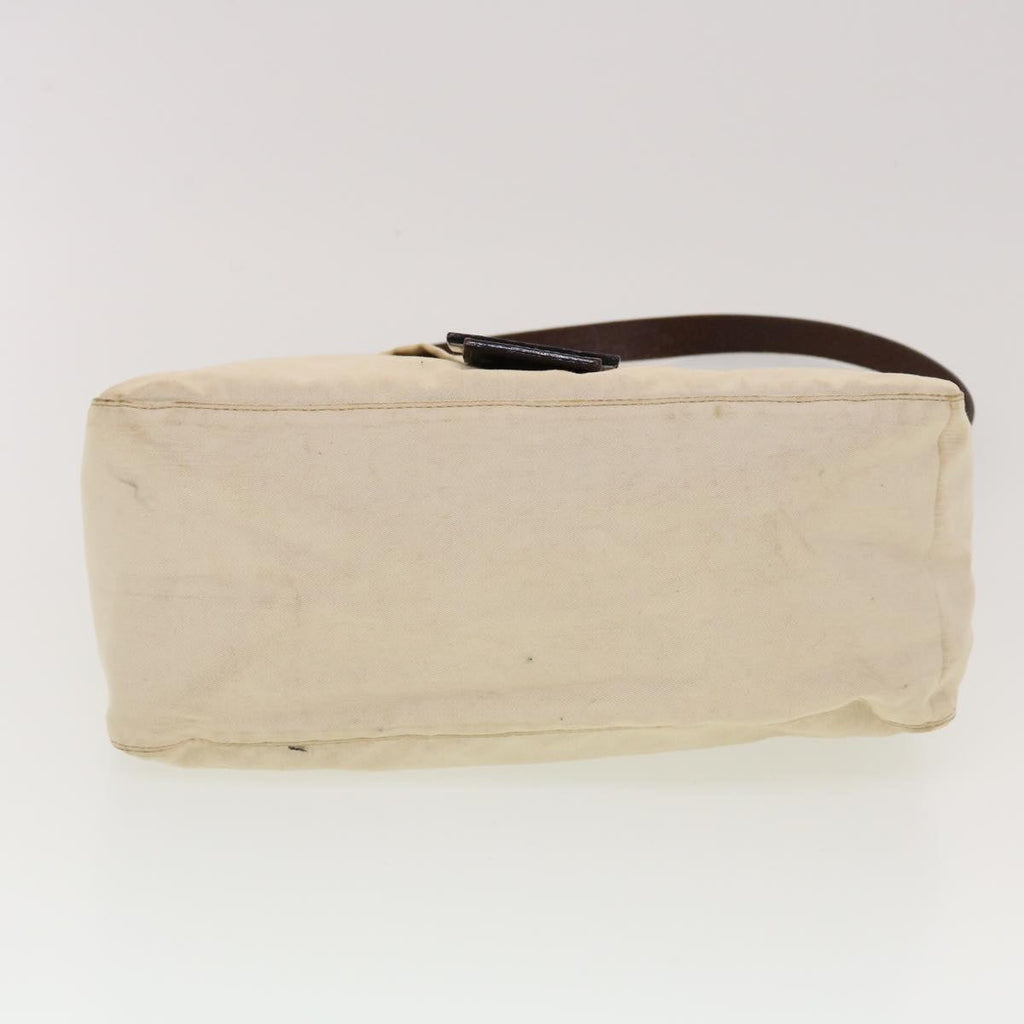 FENDI Mamma Baguette Shoulder Bag Canvas Beige 2355.26325.008 42758