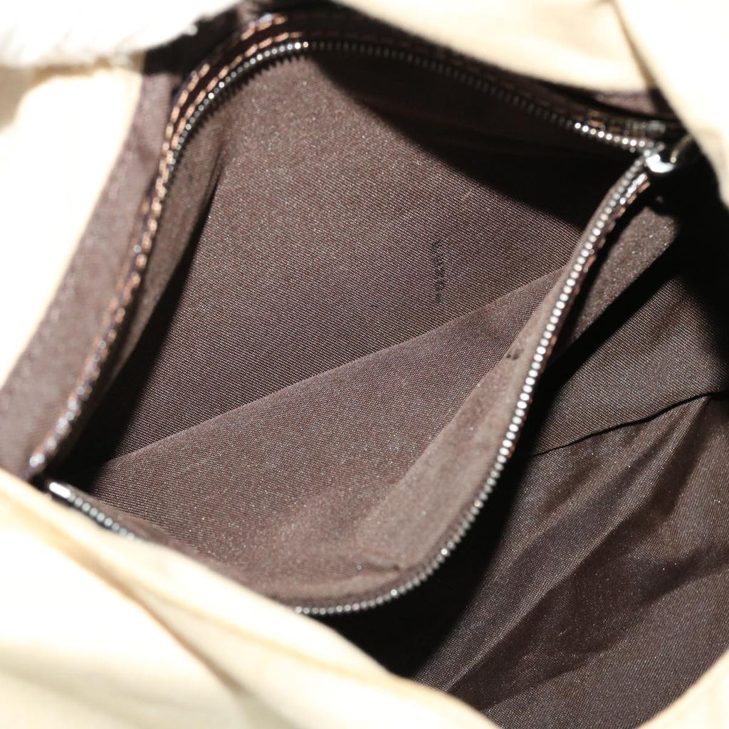 FENDI Mamma Baguette Shoulder Bag Canvas Beige 2355.26325.008 42758