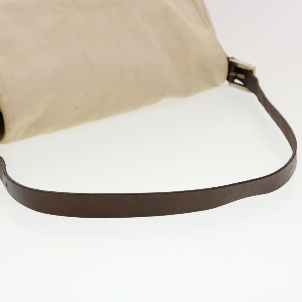 FENDI Mamma Baguette Shoulder Bag Canvas Beige 2355.26325.008 42758