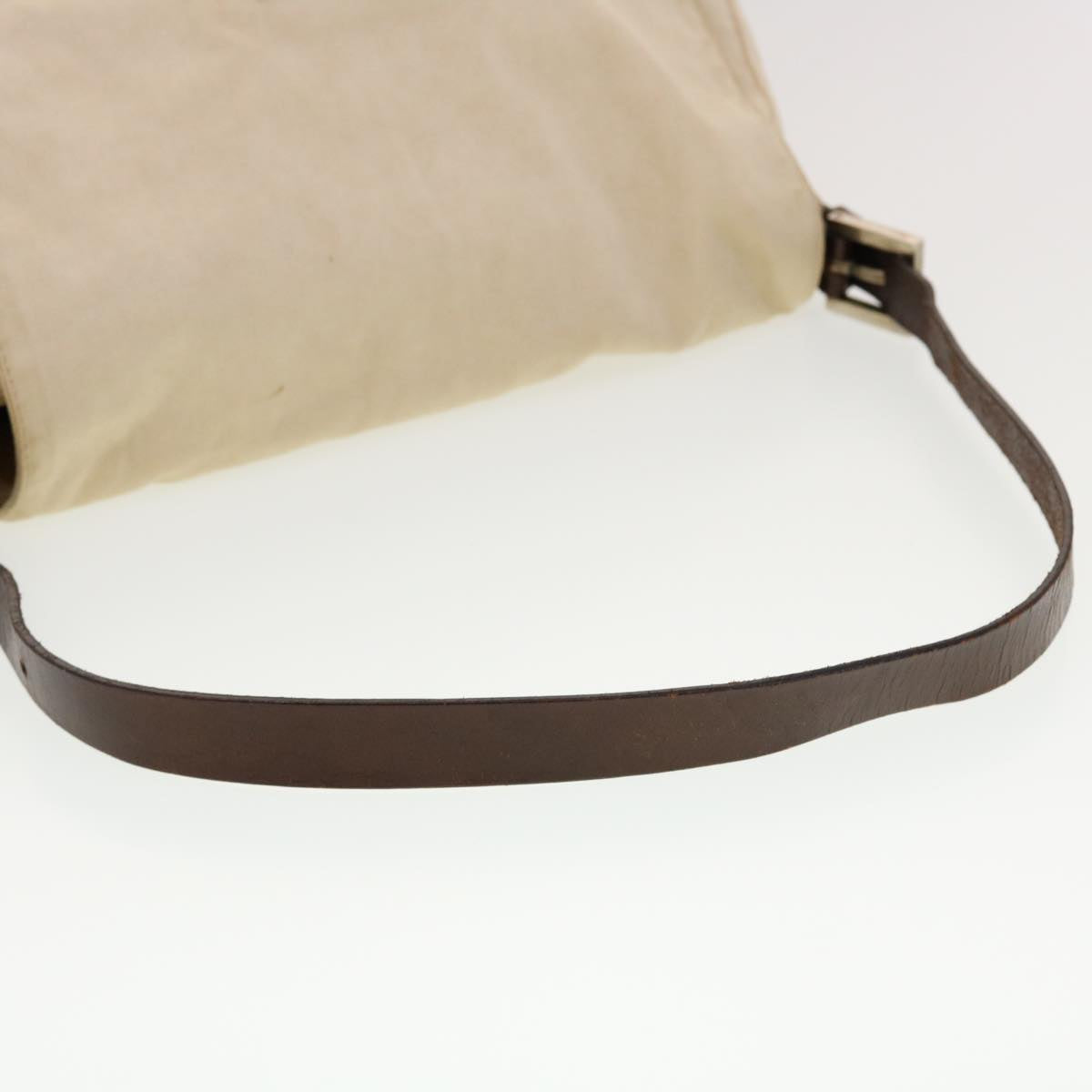 FENDI Mamma Baguette Shoulder Bag Canvas Beige 2355.26325.008 42758