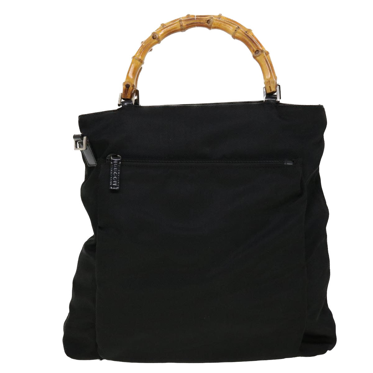 GUCCI Bamboo Hand Bag Nylon 2way Black 002.2122.0506 42767
