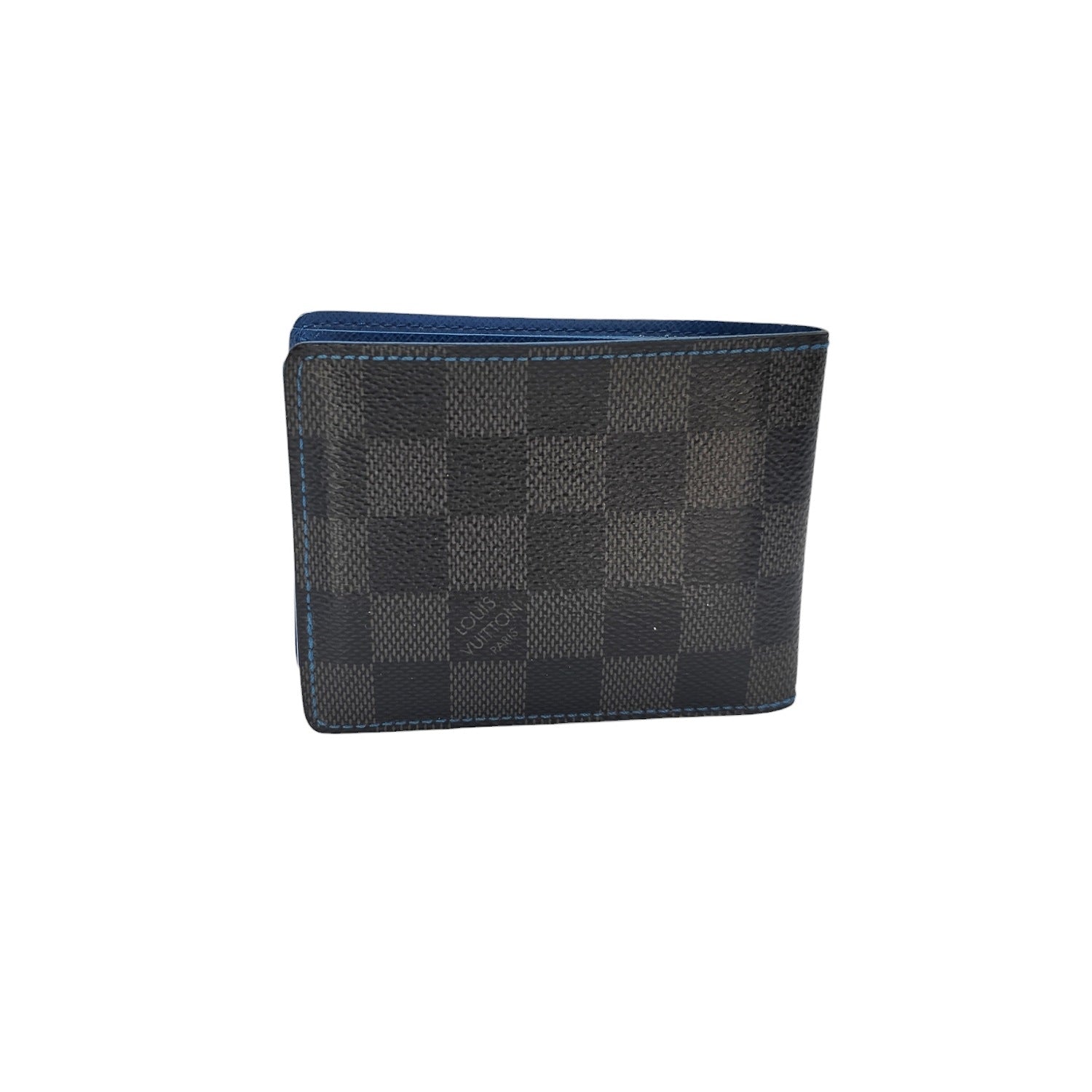 Louis Vuitton Damier Graphite Multiple Slender Bifold Wallet Blue