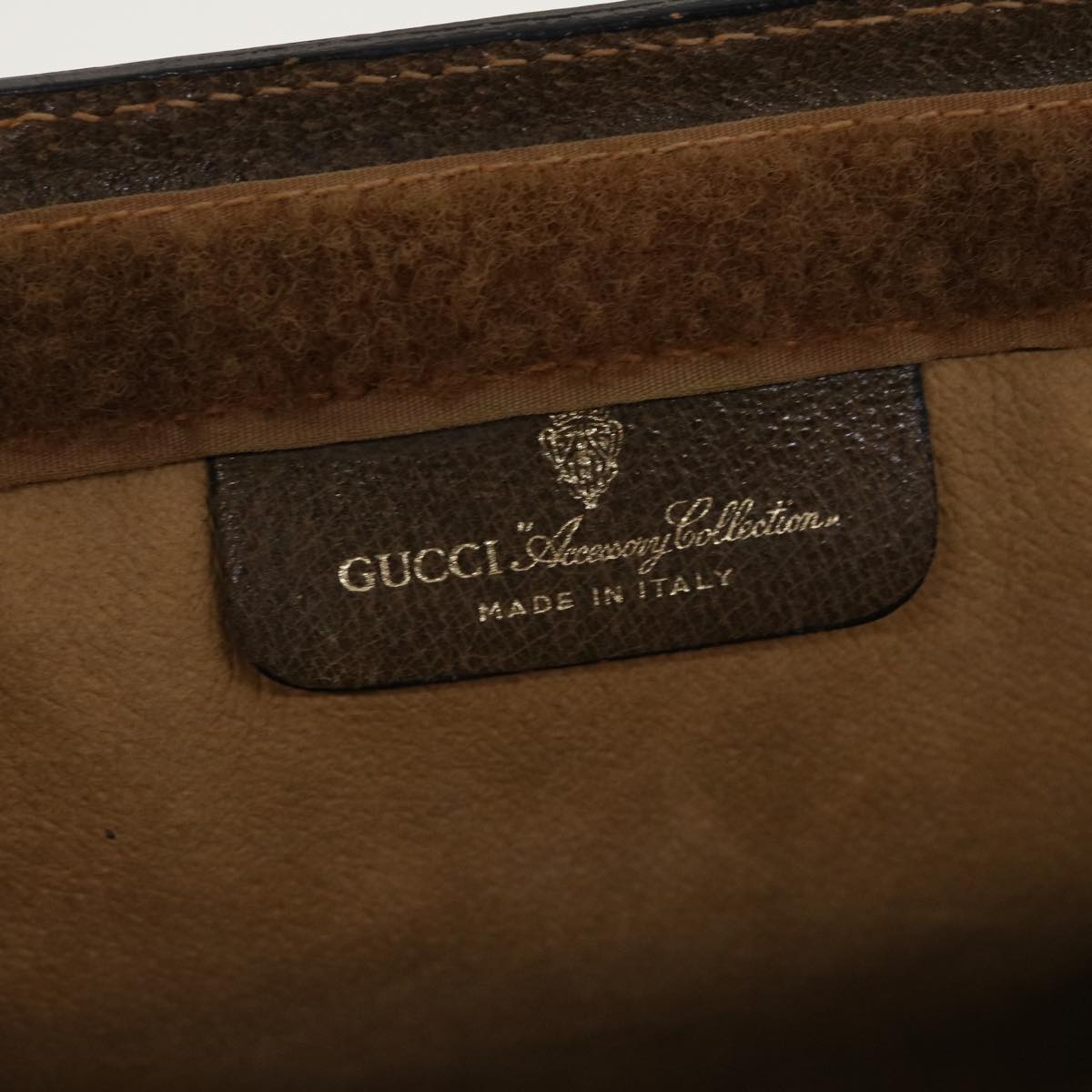 GUCCI GG Canvas Web Sherry Line Clutch Bag Beige Red Green 84.01.001 42878