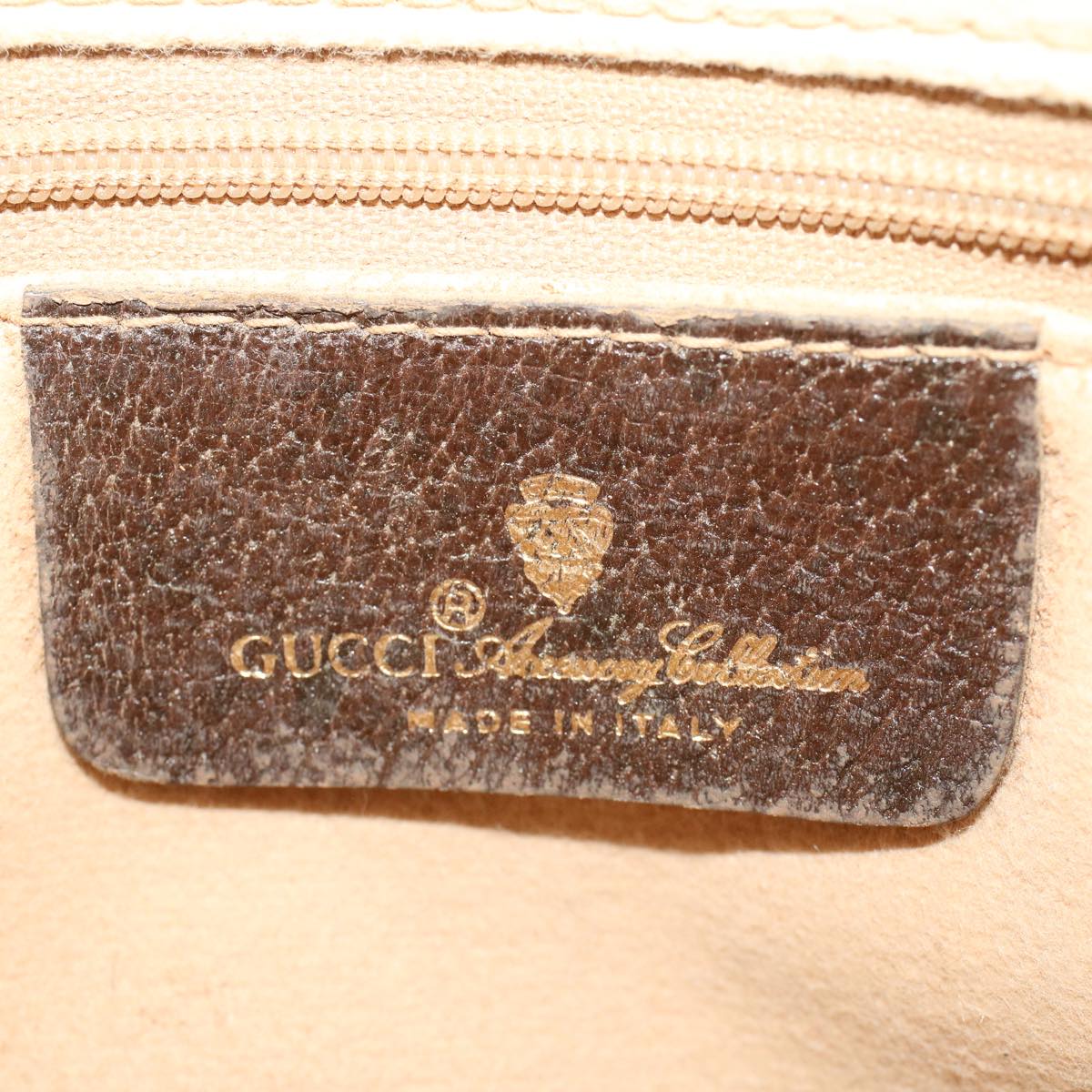 GUCCI GG Canvas Clutch Bag PVC Leather Beige 97.01.037 42879