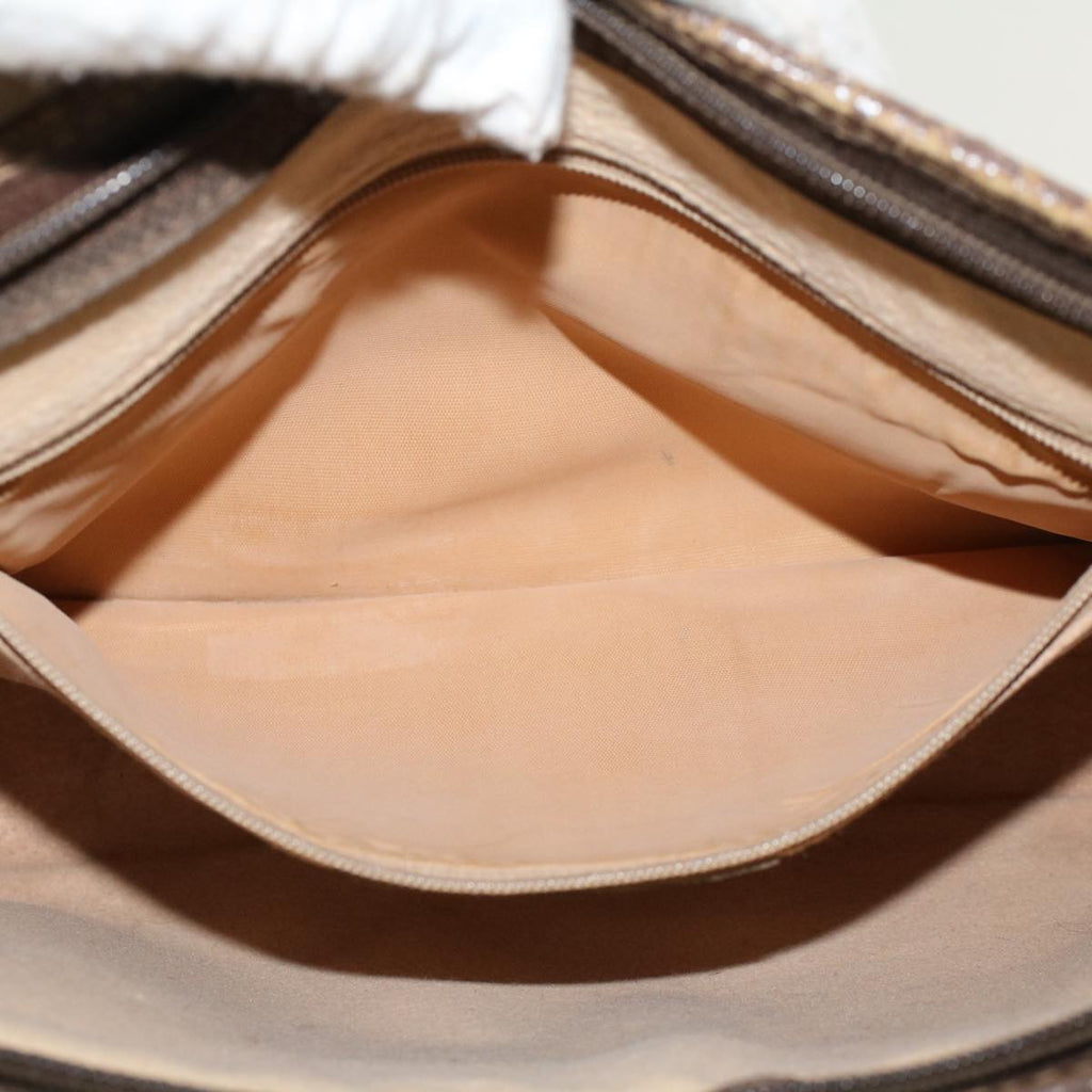 GUCCI GG Canvas Clutch Bag PVC Leather Beige 97.01.037 42879