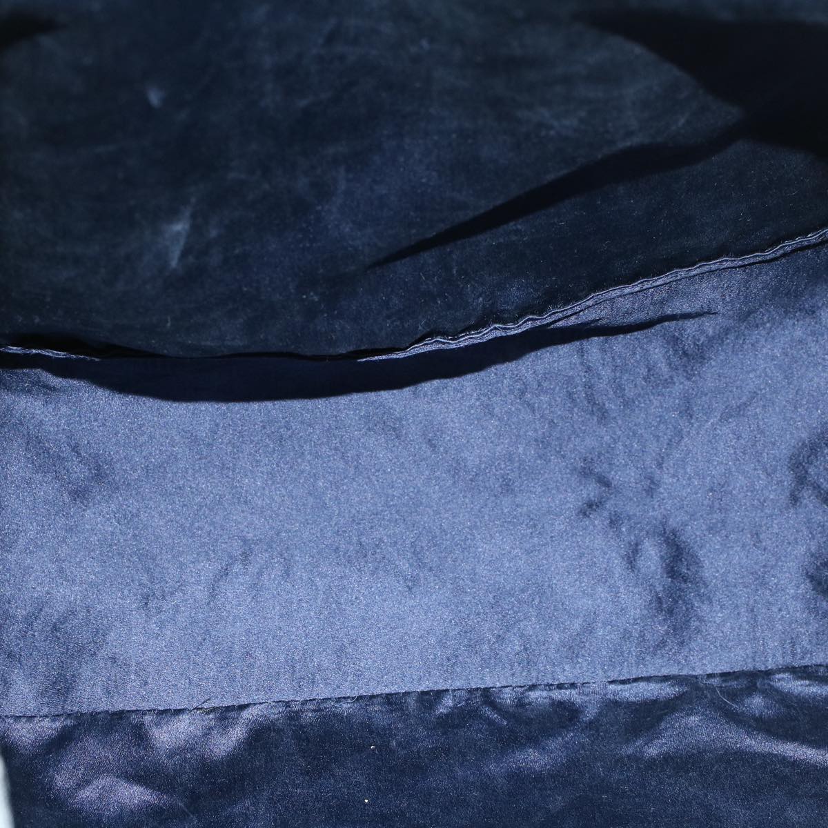 FENDI Zucchino Canvas Hand Bag Navy 42994