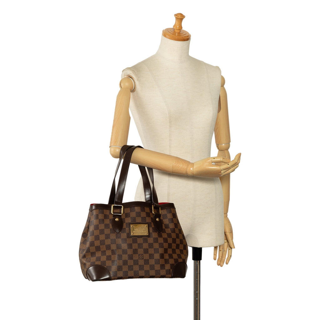 Brown Louis Vuitton Damier Ebene Hampstead PM Tote Bag