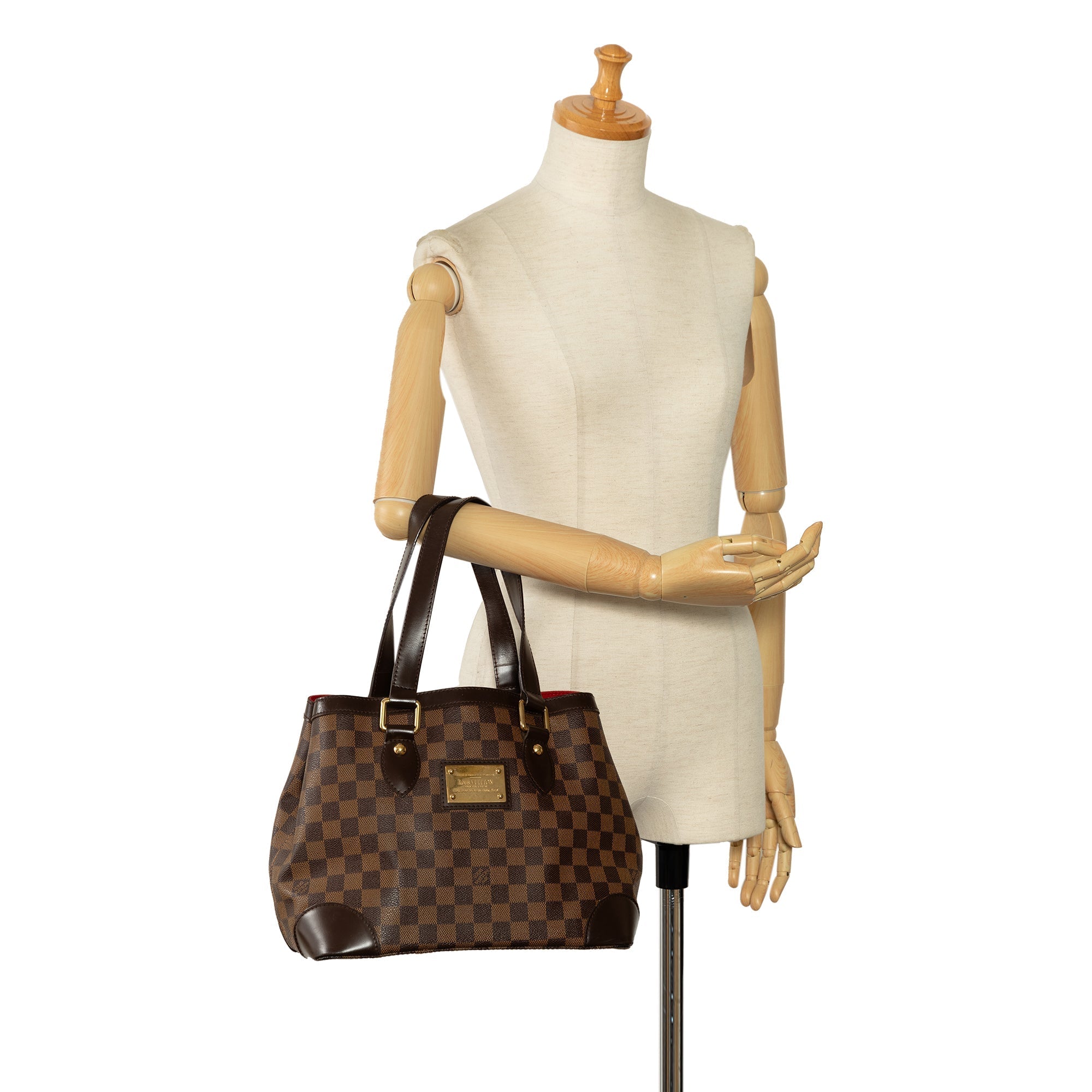 Brown Louis Vuitton Damier Ebene Hampstead PM Tote Bag