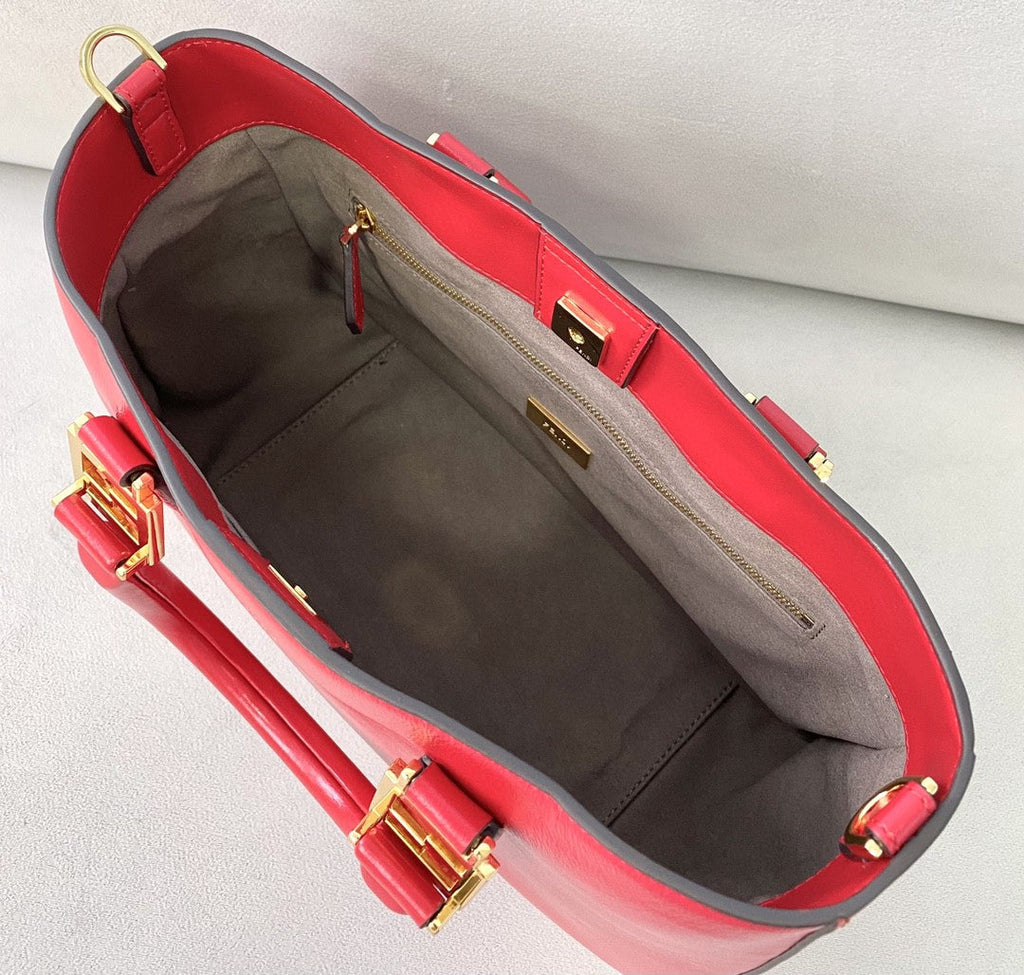 FI MeGLAMIum FF Tote Shoulder Red Bag For Woman 38cm/15in