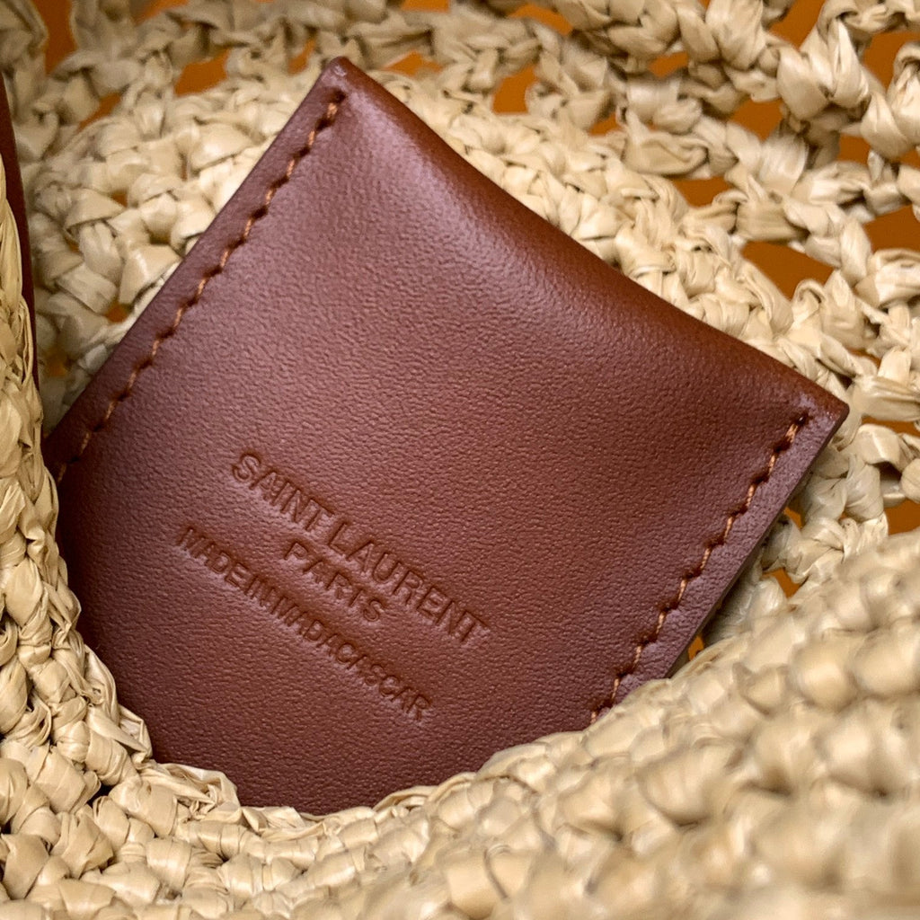 GLAMI Sac Rond Bag In Raffia For Women 8.3in/21cm YSL Brown 685601GAAAA2080