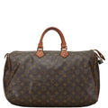 Louis Vuitton Monogram Speedy 40 Handbag Boston Bag M41522 Brown PVC Leather  Louis Vuitton