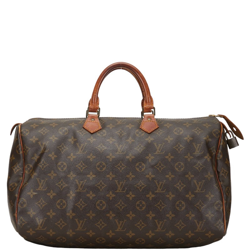 Louis Vuitton Monogram Speedy 40 Handbag Boston Bag M41522 Brown PVC Leather  Louis Vuitton