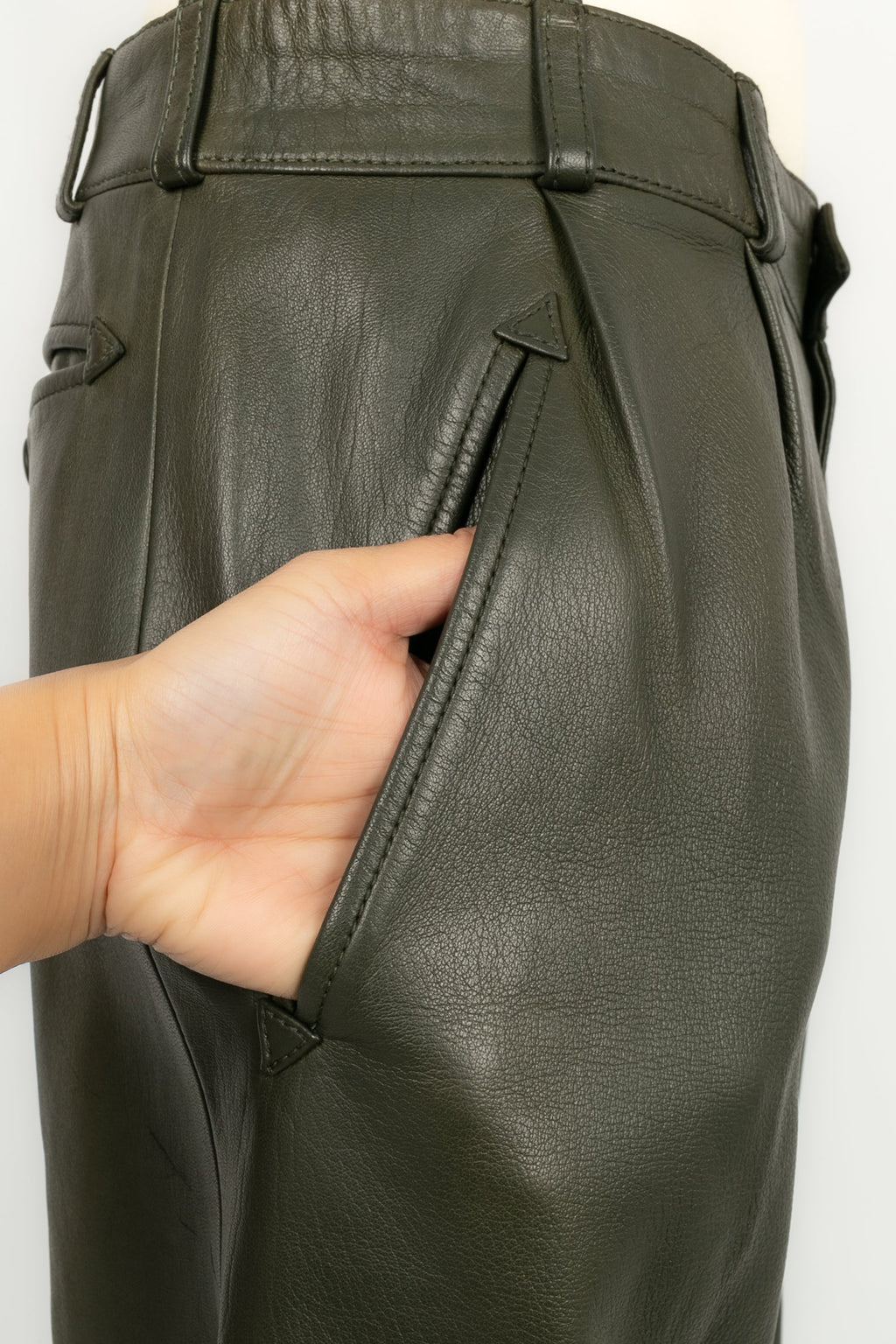 Pantalon en cuir HermÃƒÆ’Ã‚Â¨s 2009
