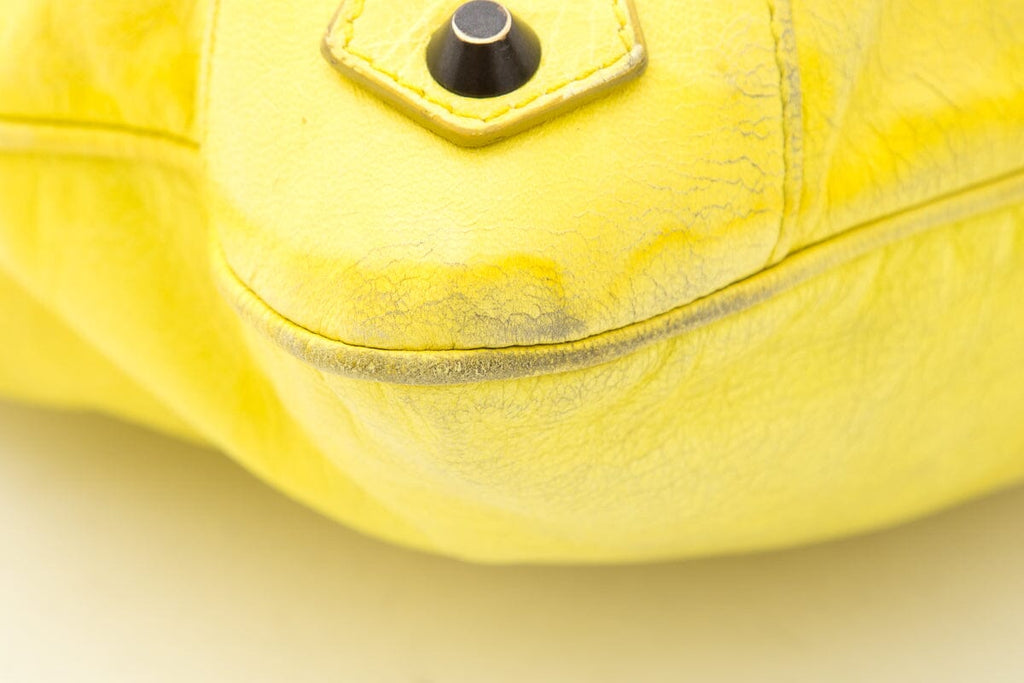 Balenciaga Yellow City Crossbody Handbag