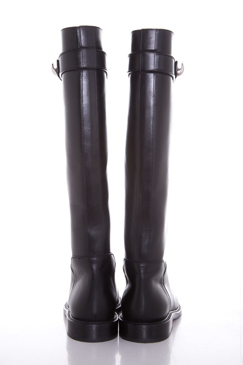 Givenchy Black Shark Tooth Tall Boots SZ 36