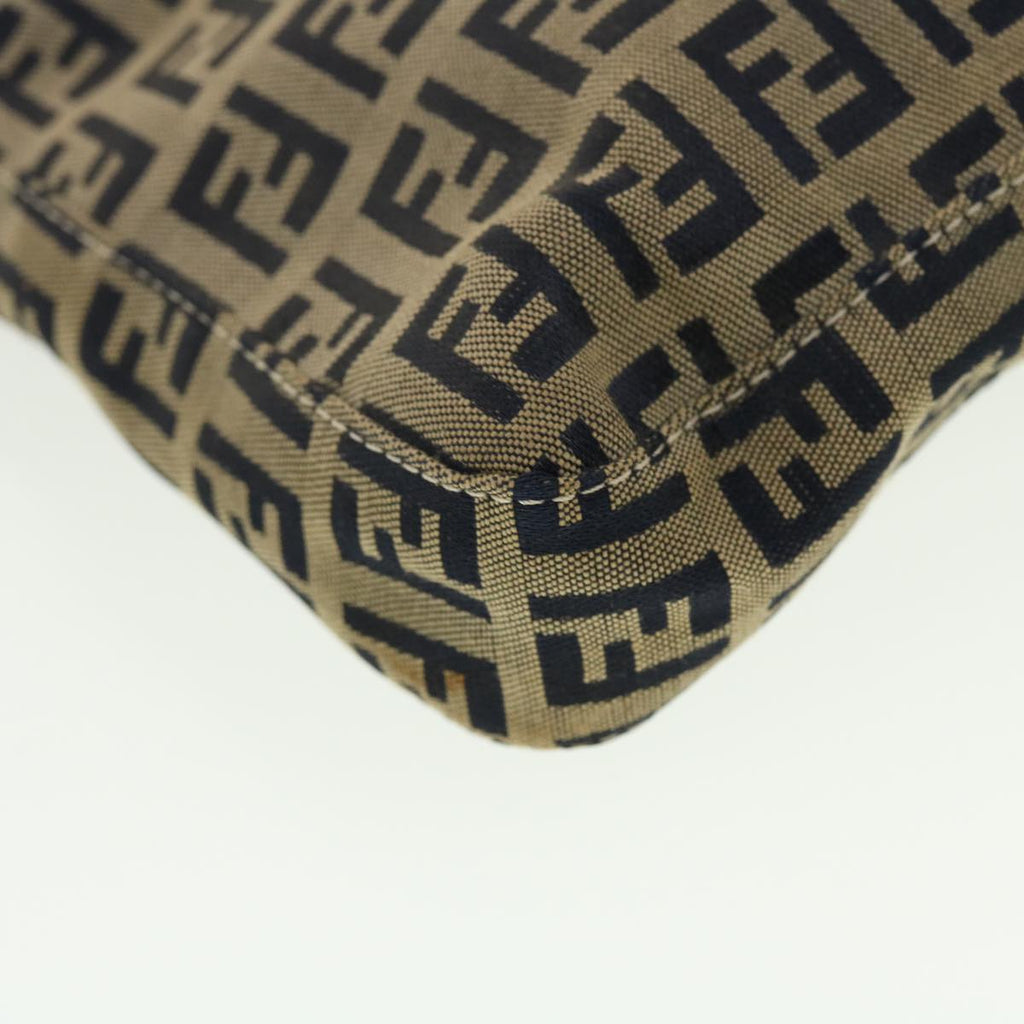 FENDI Zucchino Canvas Mamma Baguette Shoulder Bag Navy 43120
