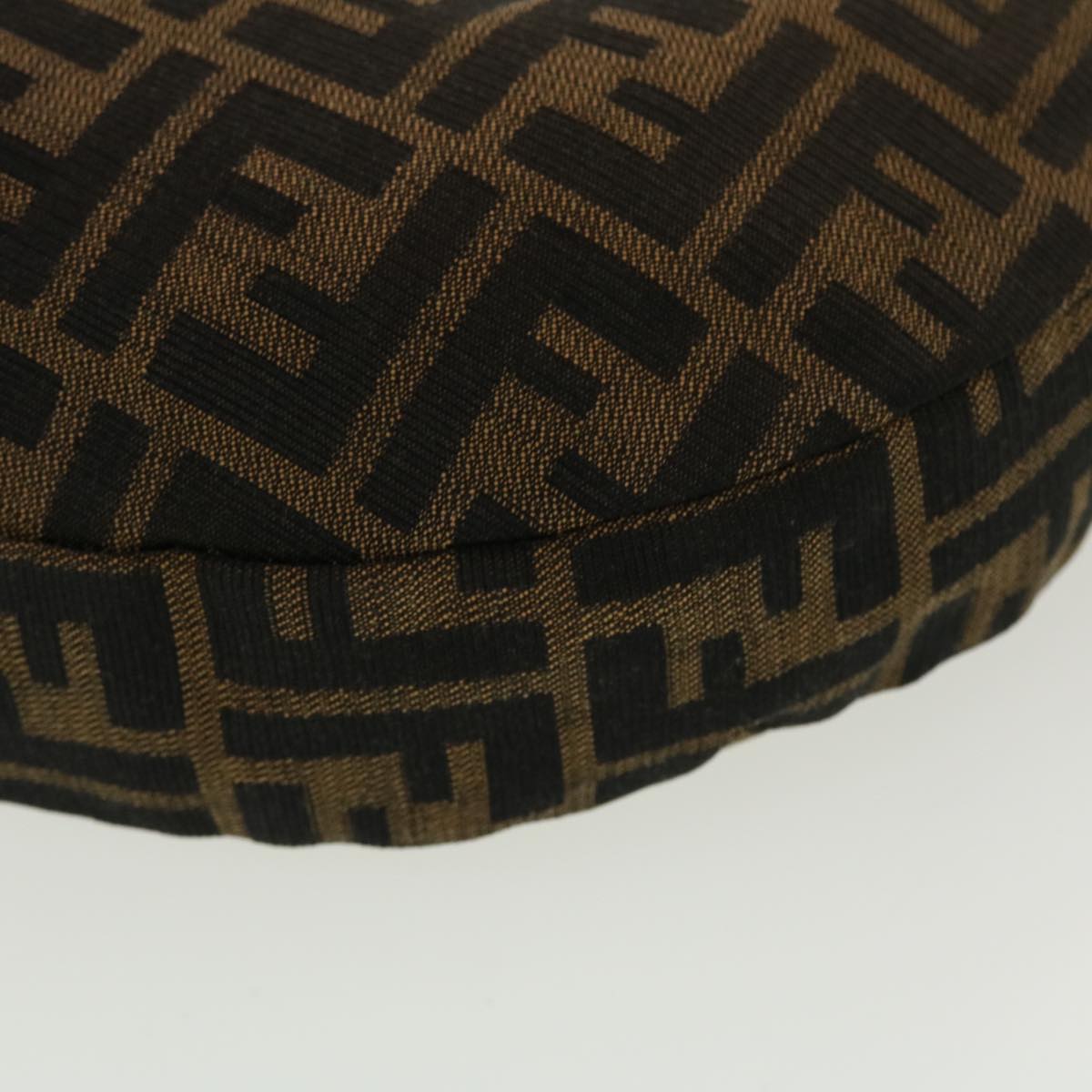 FENDI Zucca Canvas Mamma Baguette Shoulder Bag Brown Black 43169
