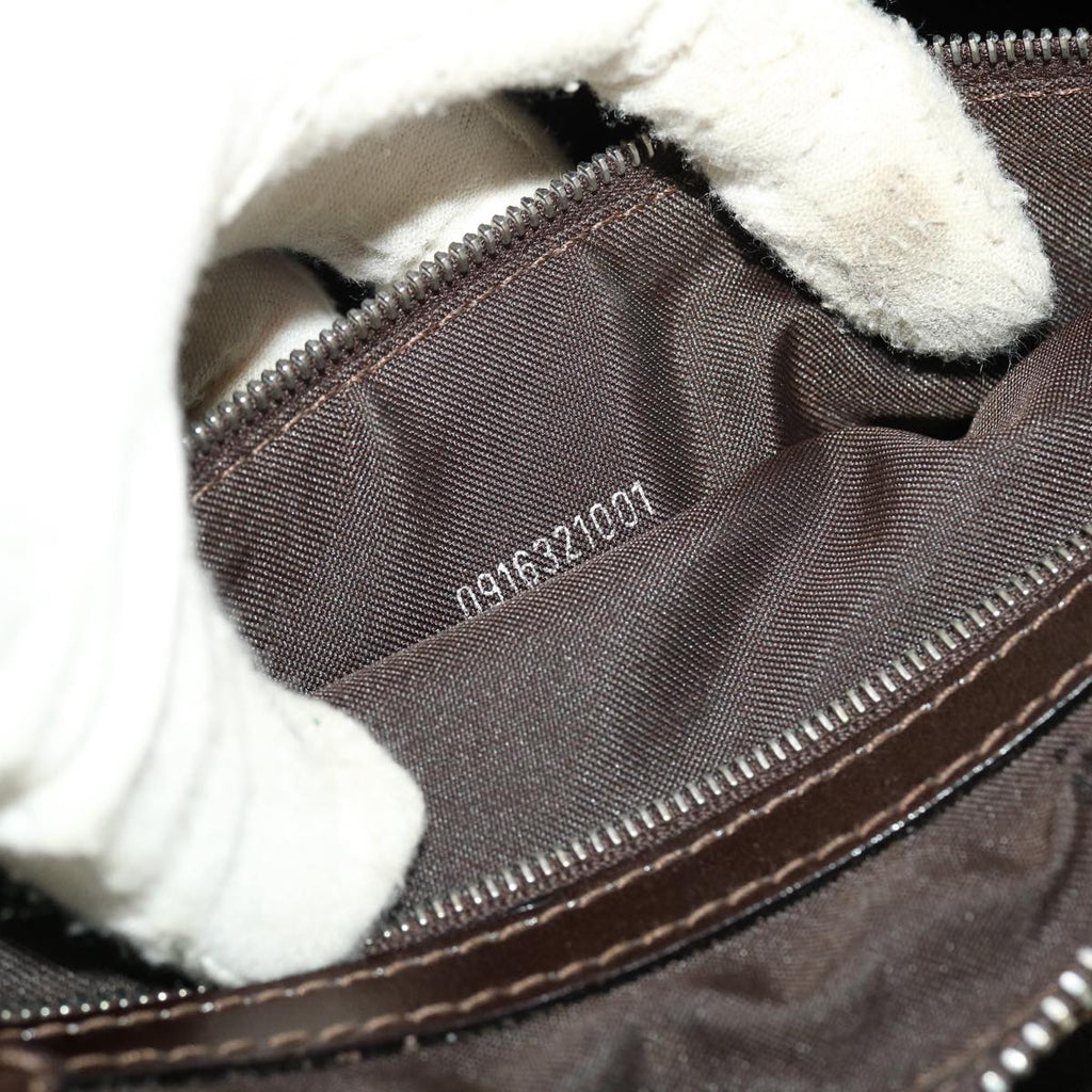FENDI Zucca Canvas Mamma Baguette Shoulder Bag Brown Black 43169