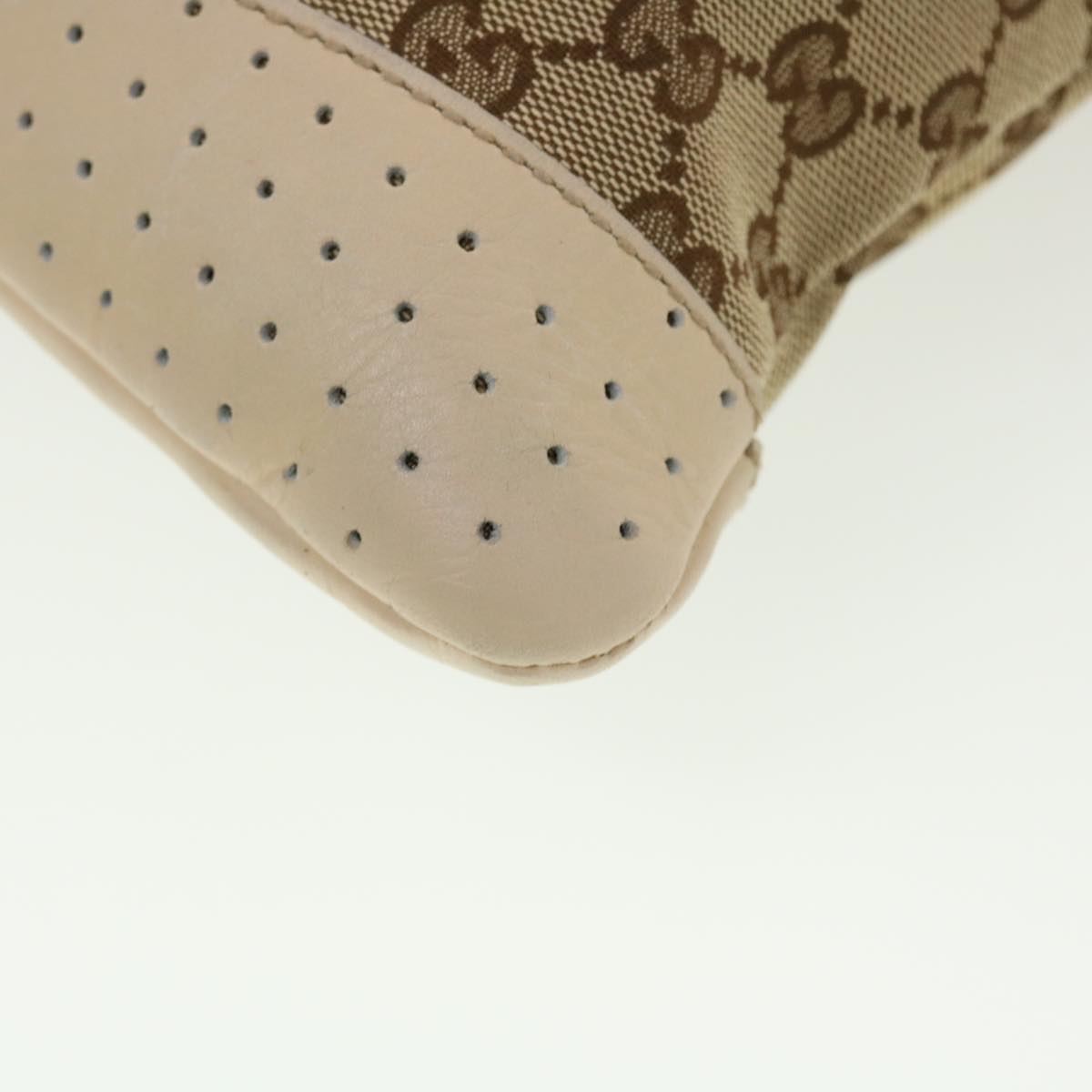GUCCI GG Canvas Shoulder Bag Beige 145857 43173