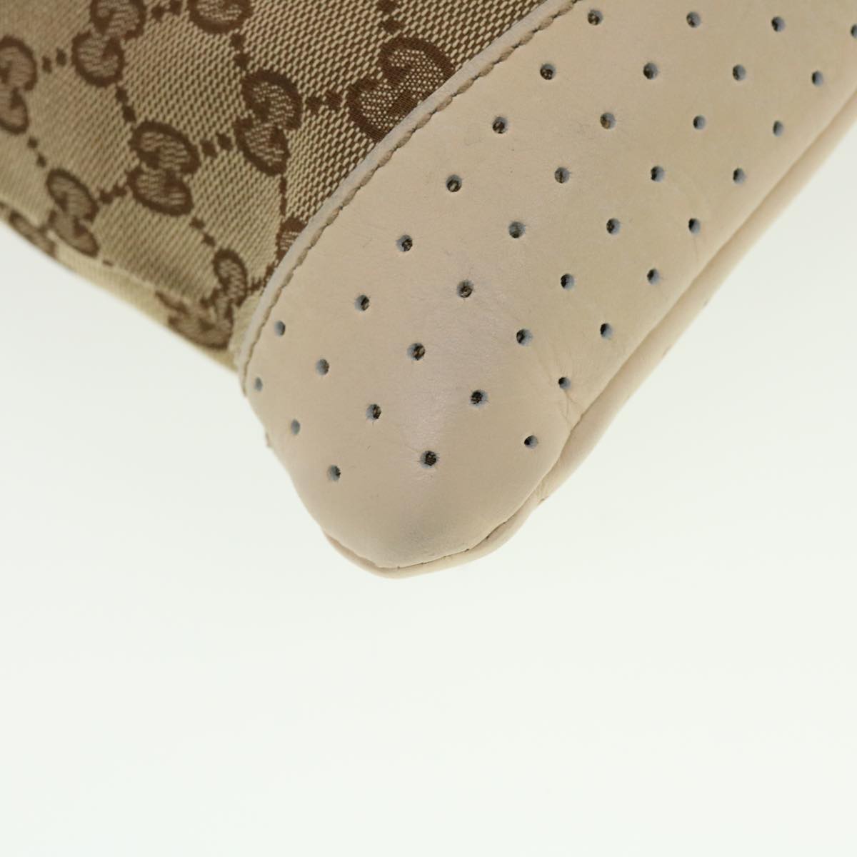 GUCCI GG Canvas Shoulder Bag Beige 145857 43173