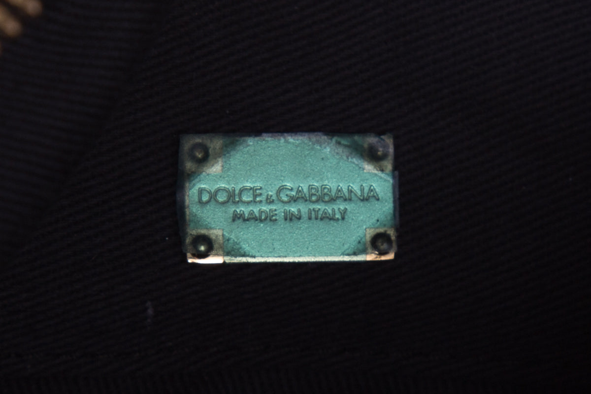Dolce & Gabbana Leopard Dauphine Square Cross-Body
