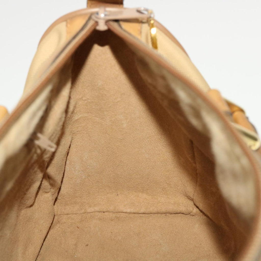 GUCCI Web Sherry Line Boston Bag Canvas Beige Red Green 378.012.3841 43210
