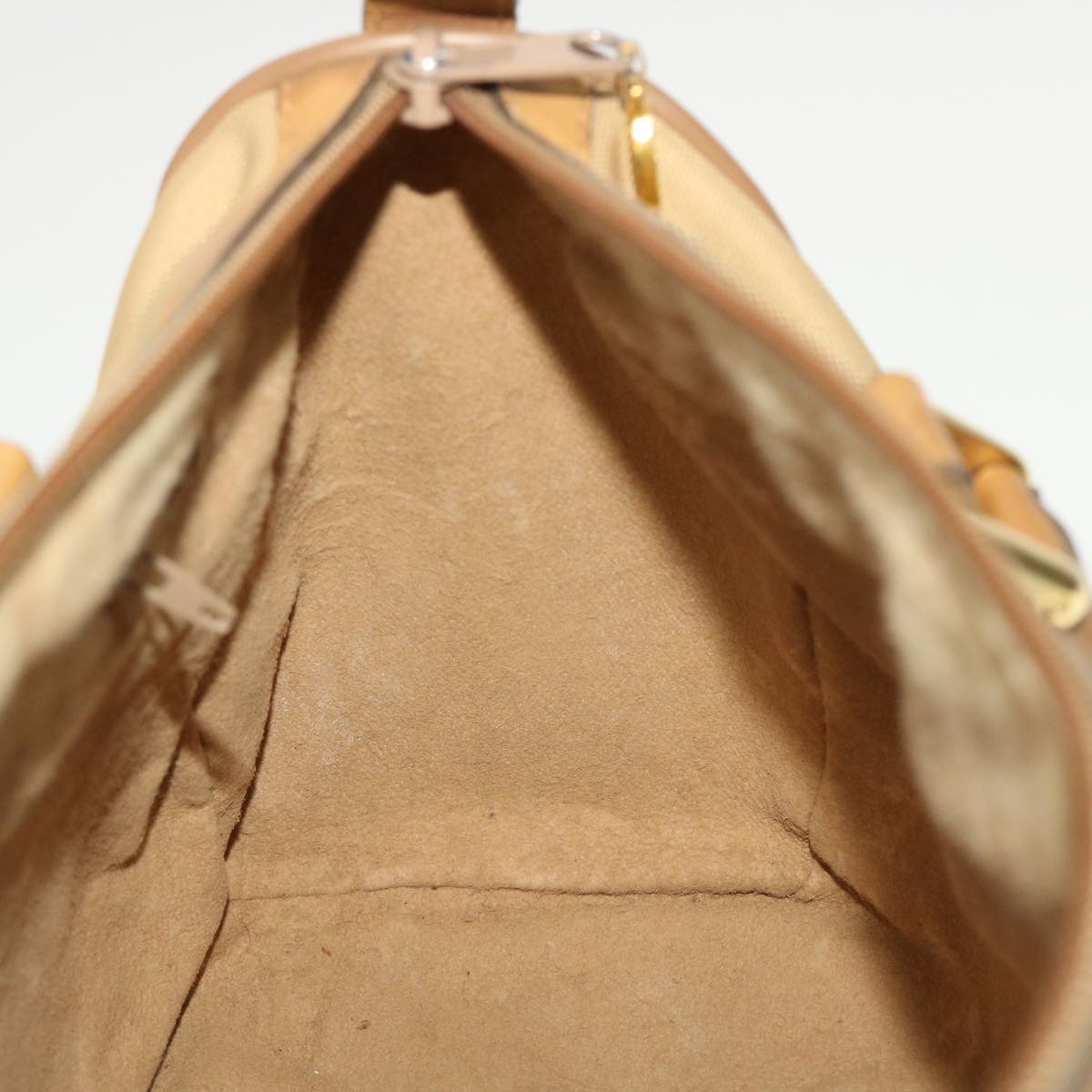 GUCCI Web Sherry Line Boston Bag Canvas Beige Red Green 378.012.3841 43210