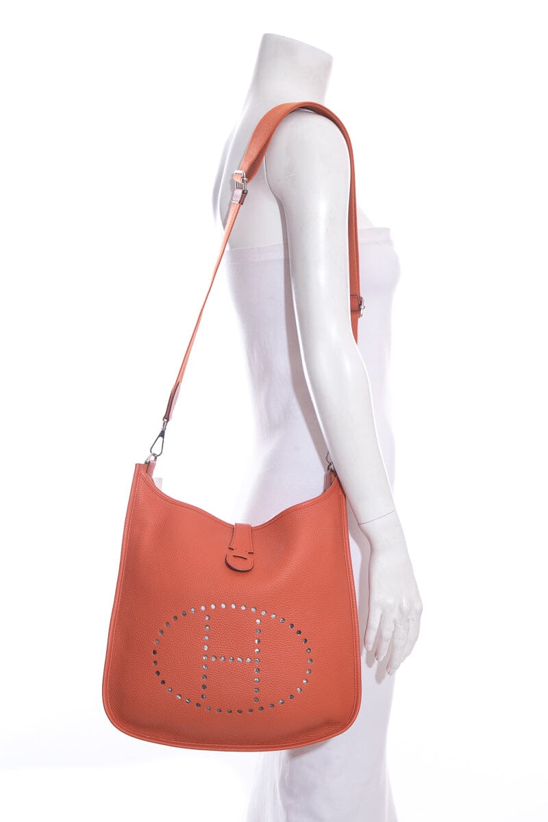 HermÃƒÆ’Ã‚Â¨s Crevette Evelyne GM Clemence PHW  Handbag