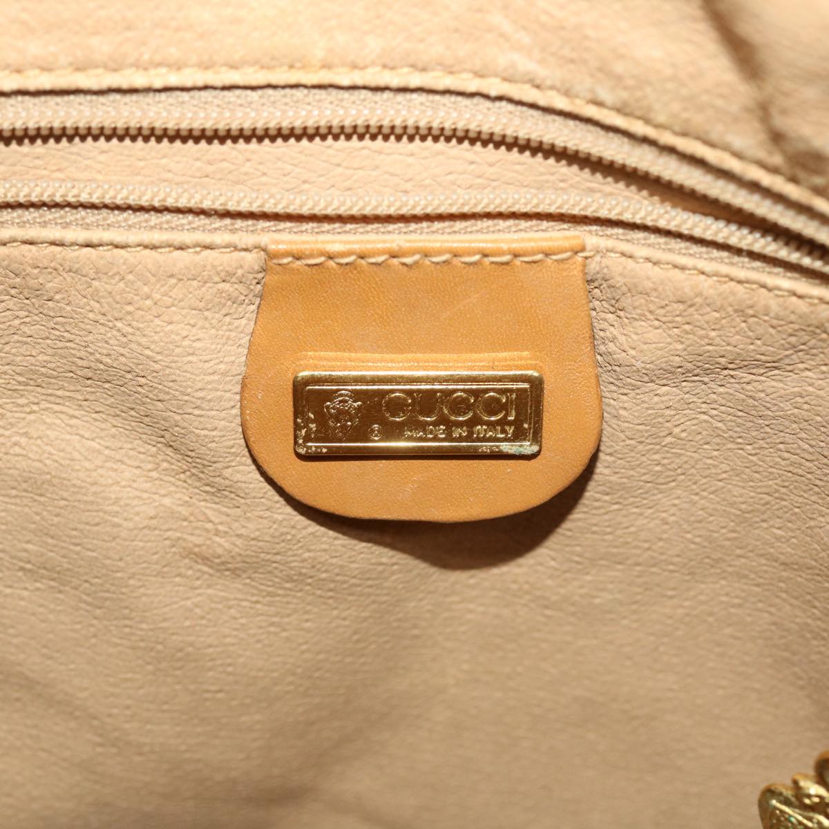 GUCCI Micro GG Canvas Hand Bag PVC Leather Beige 002.104.0033 43224