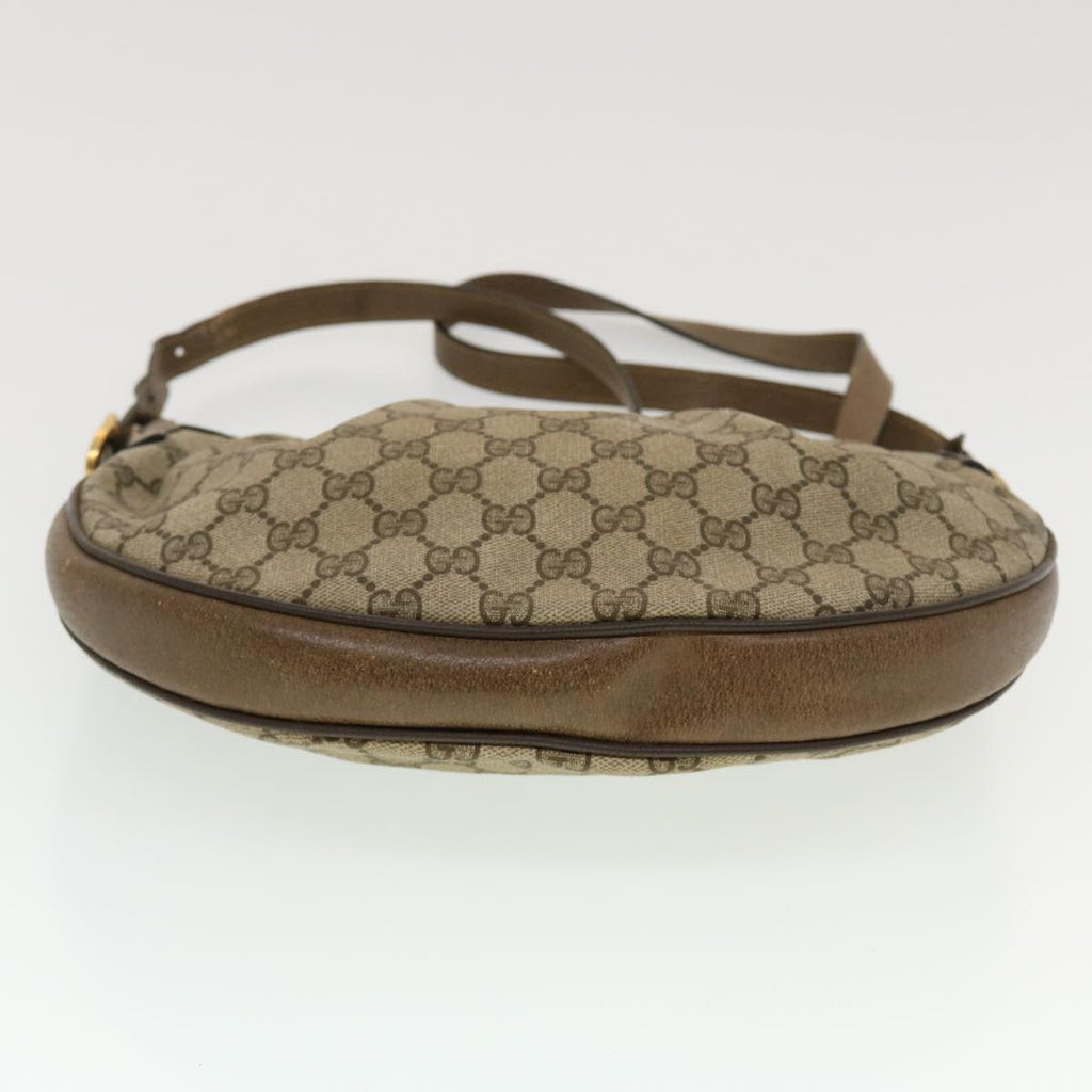 GUCCI GG Canvas Shoulder Bag PVC Leather Beige 41.02.058 43239