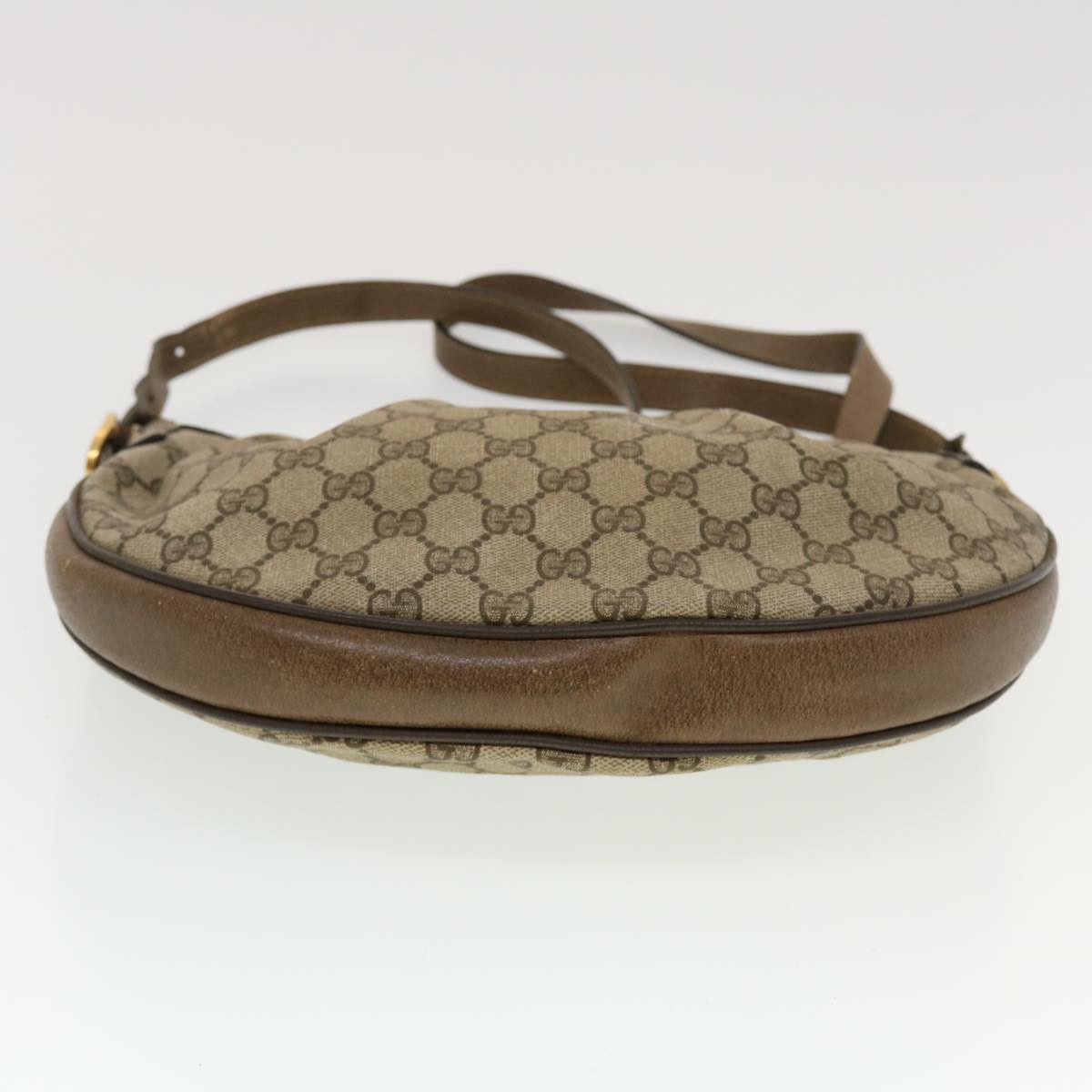 GUCCI GG Canvas Shoulder Bag PVC Leather Beige 41.02.058 43239
