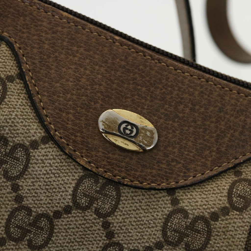 GUCCI GG Canvas Shoulder Bag PVC Leather Beige 41.02.058 43239