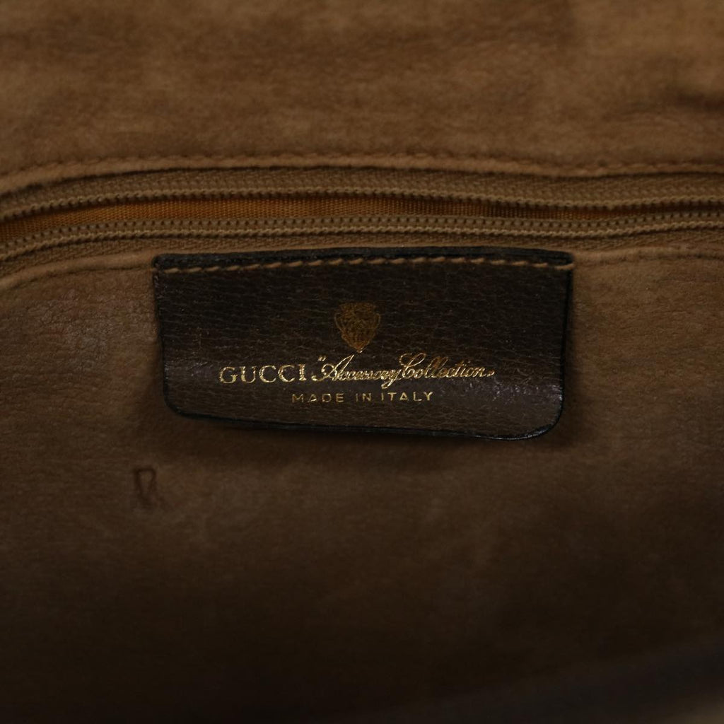 GUCCI GG Canvas Shoulder Bag PVC Leather Beige 41.02.058 43239