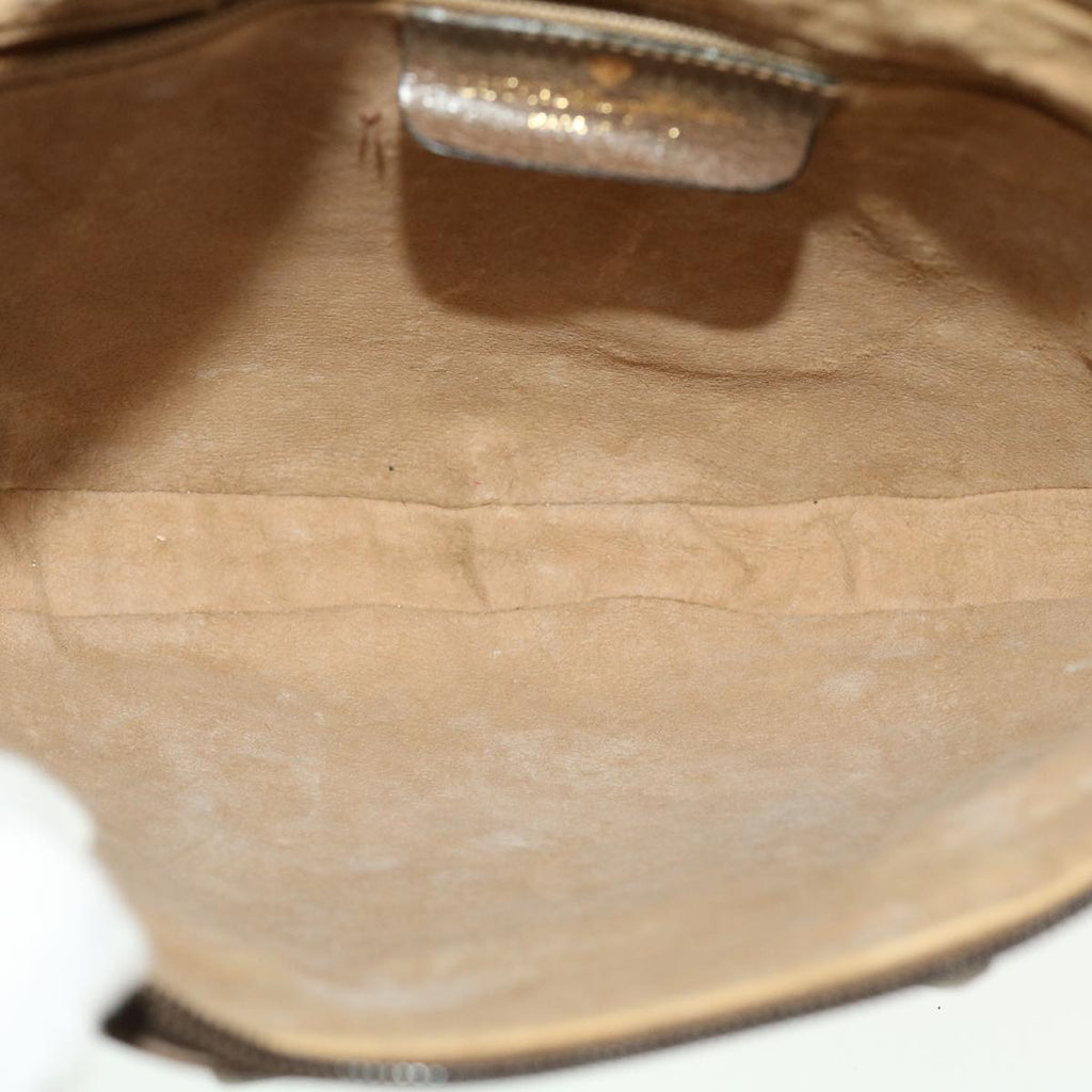 GUCCI GG Canvas Shoulder Bag PVC Leather Beige 41.02.058 43239