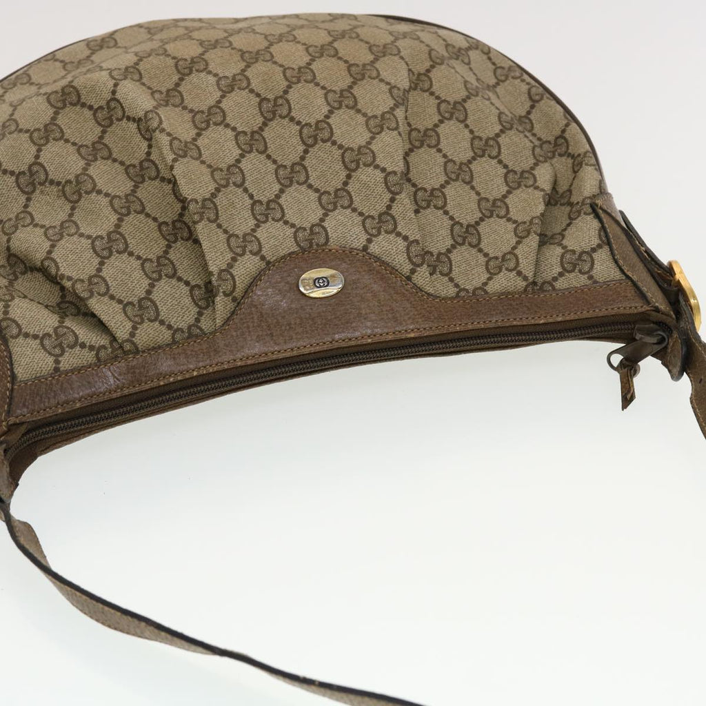 GUCCI GG Canvas Shoulder Bag PVC Leather Beige 41.02.058 43239