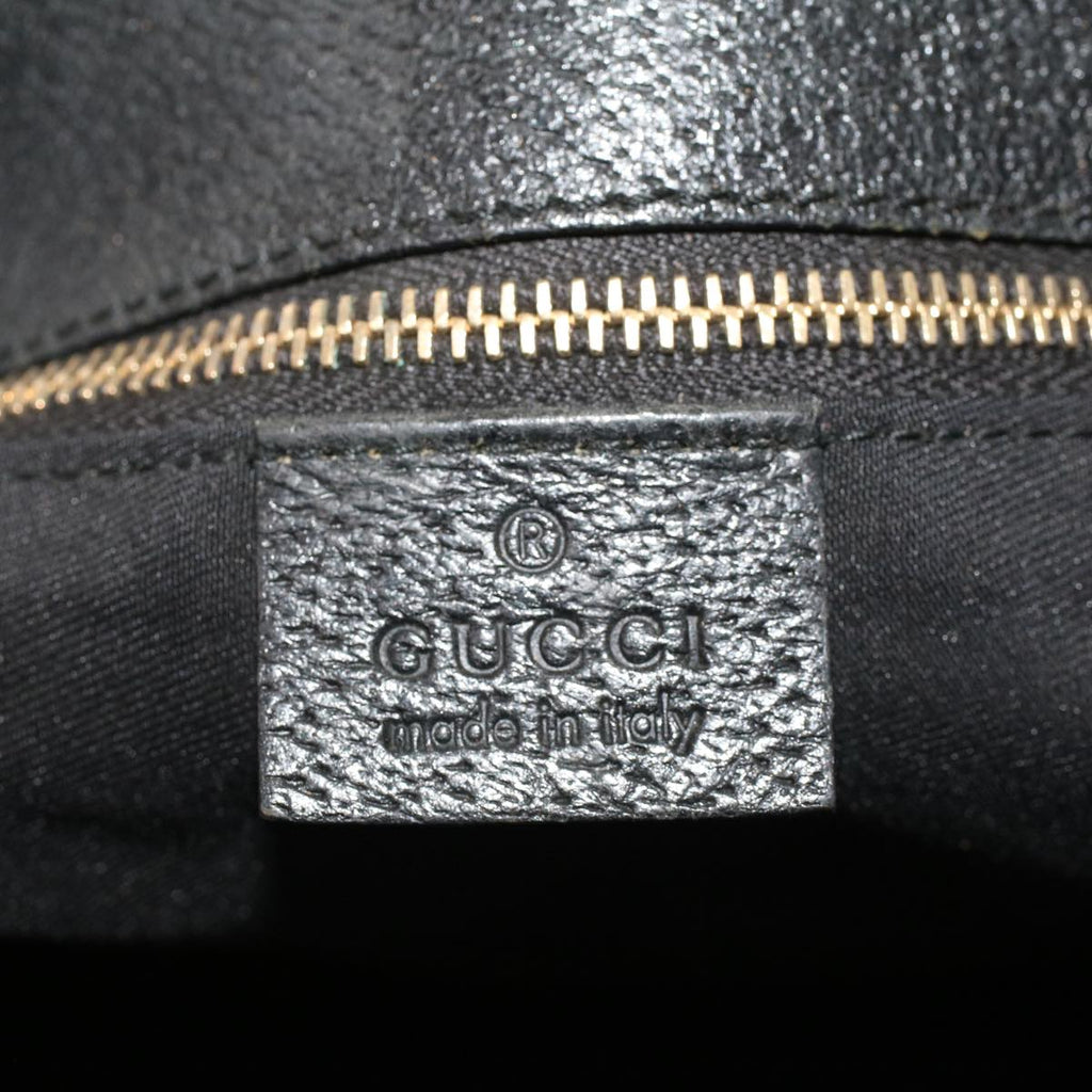 GUCCI GG Canvas Bamboo Hand Bag Black 137394 43264