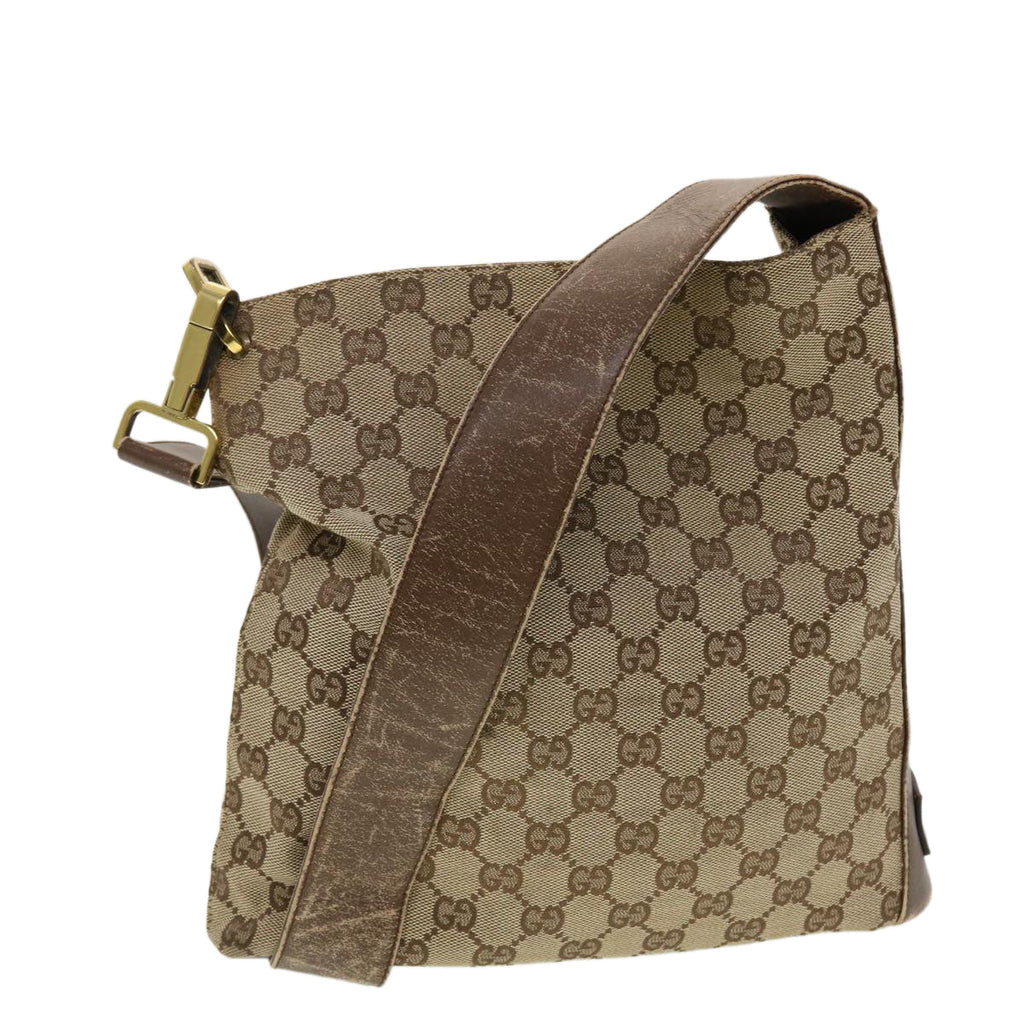 GUCCI GG Canvas Shoulder Bag Beige 91761 43267