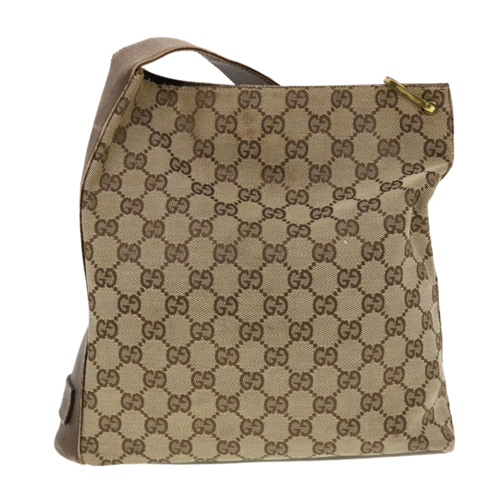 GUCCI GG Canvas Shoulder Bag Beige 91761 43267