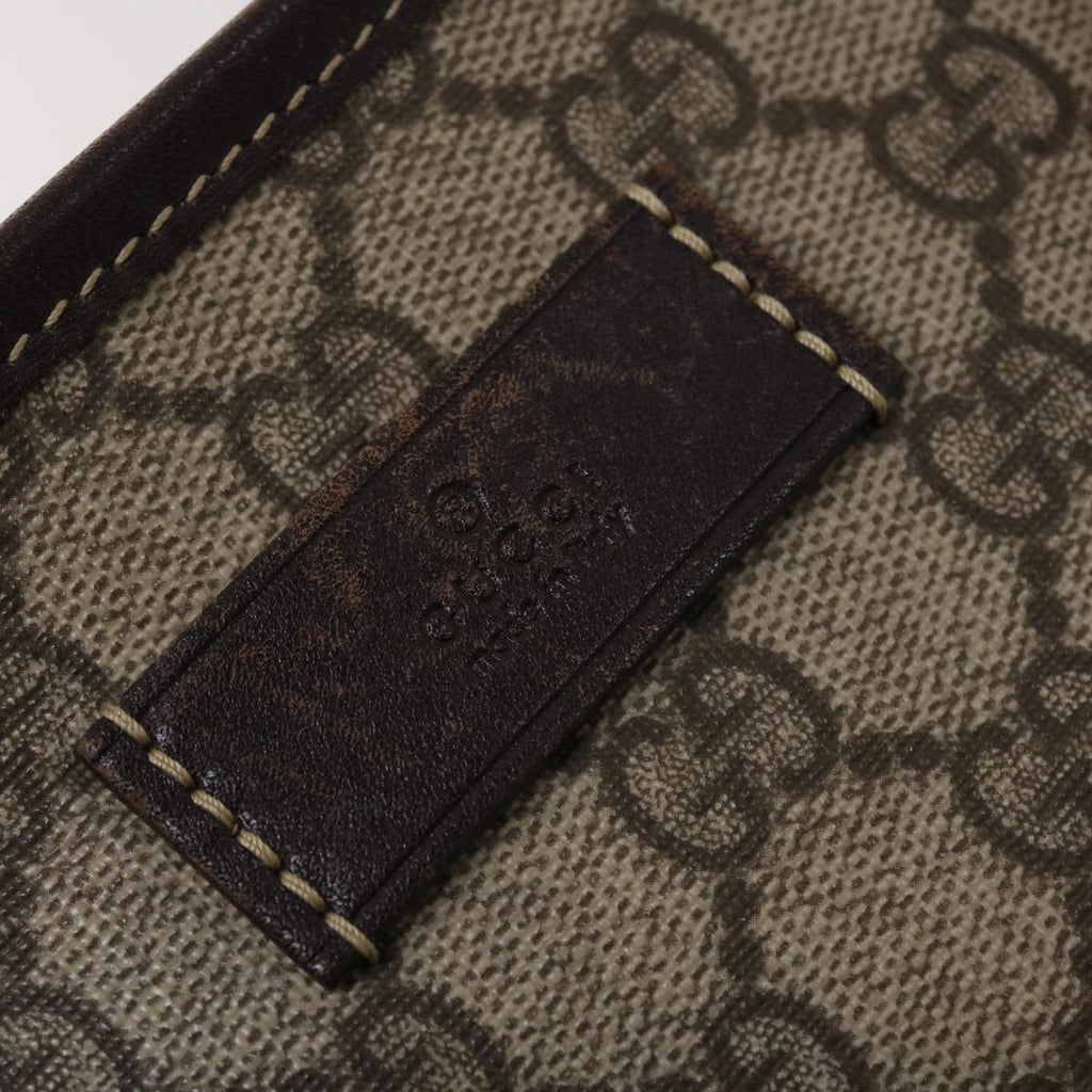 GUCCI GG Canvas Tote Bag PVC Leather Beige 211137 43270